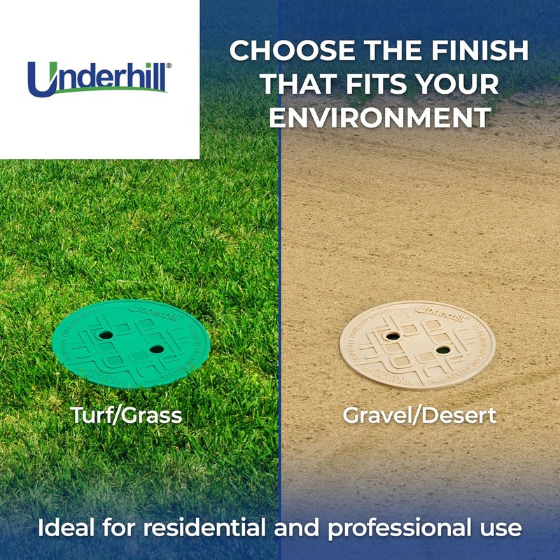 Underhill Sprinkler Valve Round Box Lid, VersaLid 10 Inch Universal Cover for Automatic Irrigation System, Green, VL-10 - Image 4